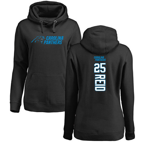 Carolina Panthers Black Women Eric Reid Backer NFL Football #25 Pullover Hoodie Sweatshirts->women nfl jersey->Women Jersey